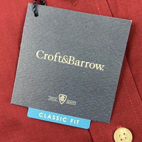 Men's NWT Croft & Barrow Classic Fit Button Down Shirt size 15 ½ - Picture 7 of 7